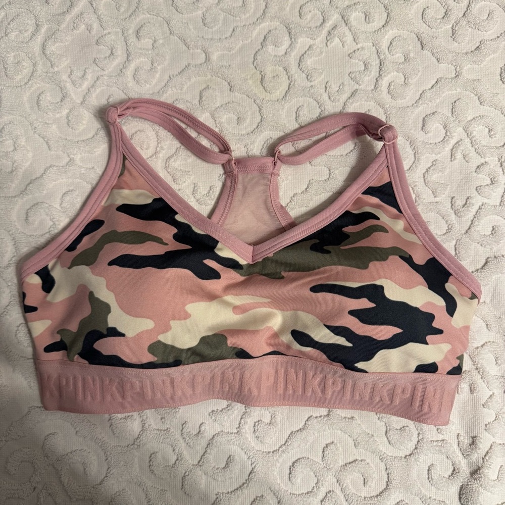 NWT Vintage Victoria’s Secret PINK M Ultimate Sports Bra Camo Padded